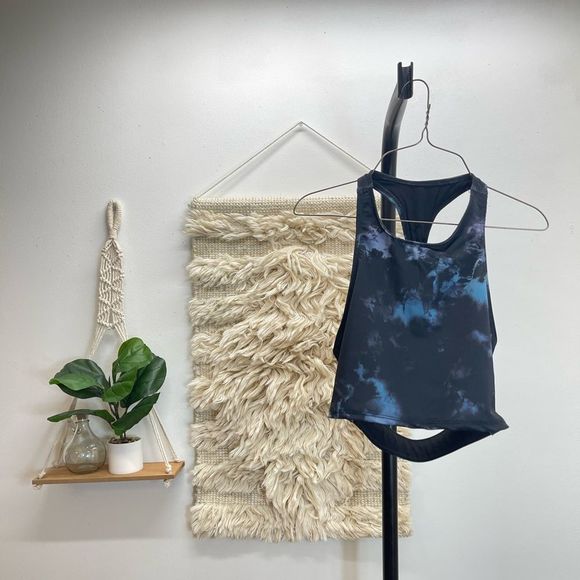 Free People Other - Free People Crop Sport bra Blue Tie Dye Strap Back